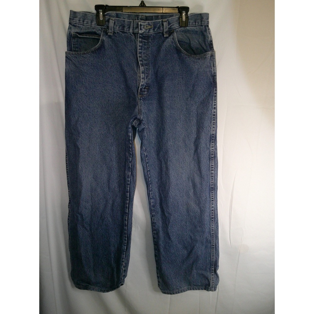 Mens Bulwark FR‎ Denim Jeans Relaxed Fit Blue Casual Pants Size 37x30